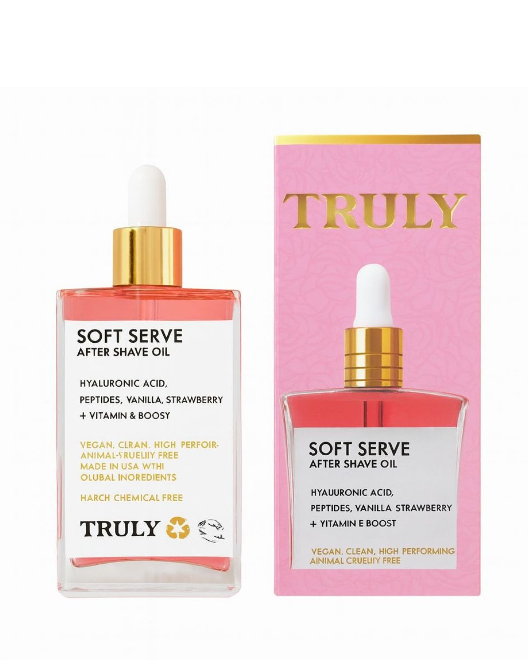Aceite Post-Afeitado Soft Serve de Truly Fresa y Vainilla: Hidratación y Suavidad Irresistible (90ml)