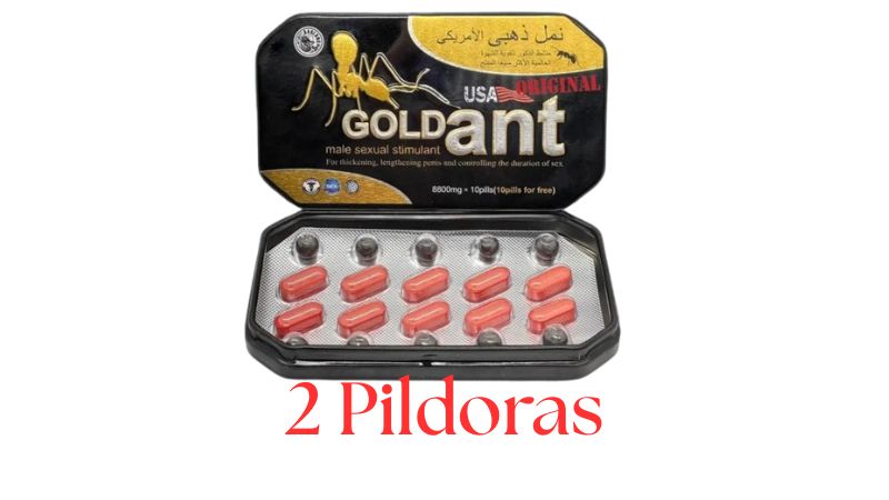 💥 Gold Ant USA x2 | Potenciador y Retardante Masculino | Doble Acción para Máximo Placer 💥 Gold Ant USA x2 | Male Enhancer & Delay Pills | Dual Action Performance Booster
