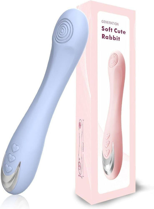 Vibrador Insertable y Externo Soft Cute Liso Color Azul