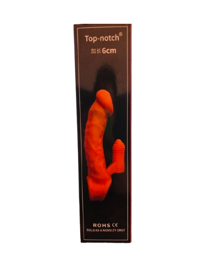 Funda Extensora Realista Premium de TPR – 20.3 cm con Vibrador Multivelocidad y Doble Anillo de Soporte