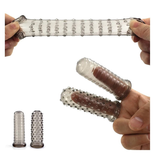 💋 Funda para Dedos SID – Textura Estriada y con Ondas | Silicona Suave y Flexible | 8.5 cm - 💋 SID Finger Sleeve – Ribbed & Wavy Texture | Soft Flexible Silicone | 8.5 cm