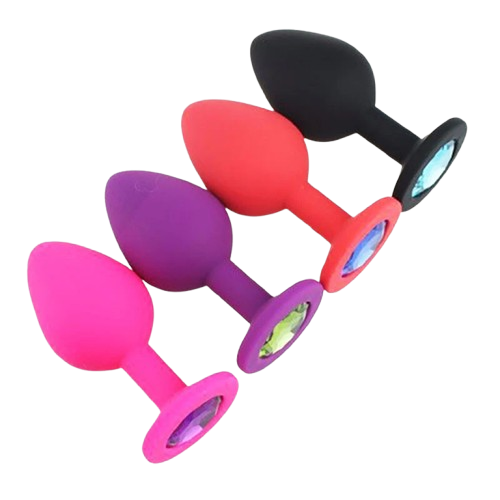 💋 Plug Anal de Silicona con Joya Talla S | Suave, Flexible y Elegante 💋 Silicone Anal Plug with Jewel Size S | Soft, Flexible & Elegant Design