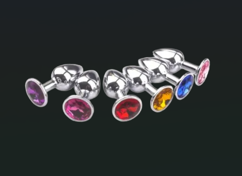 💋 Plug de Acero con Joya Talla S | Acero Inoxidable | Forma Redonda con Joya Nácar 💋 Stainless Steel Jewel Plug Size S | Round Shape with Pearl Gem | Elegant & Sensual Design