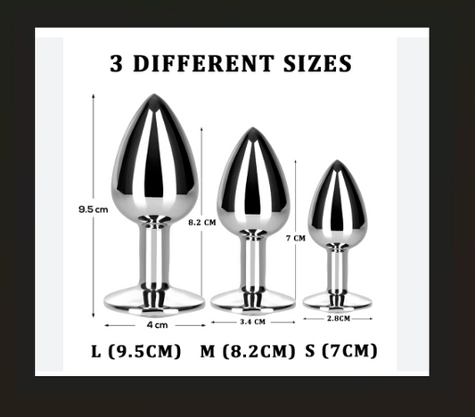 💋 Plug de Acero con Joya Talla S | Acero Inoxidable | Forma Redonda con Joya Nácar 💋 Stainless Steel Jewel Plug Size S | Round Shape with Pearl Gem | Elegant & Sensual Design