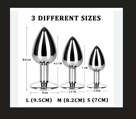 💋 Plug de Acero con Joya Talla S | Acero Inoxidable | Forma Redonda con Joya Nácar 💋 Stainless Steel Jewel Plug Size S | Round Shape with Pearl Gem | Elegant & Sensual Design