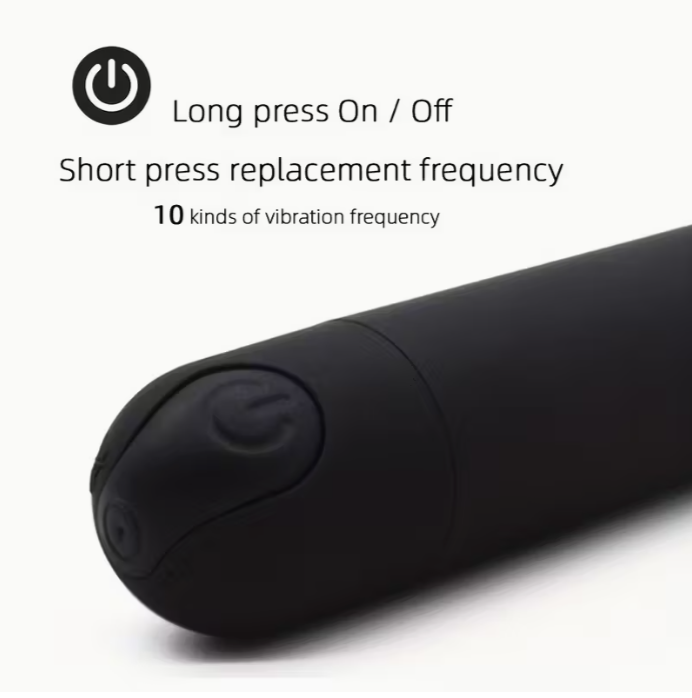 💗 Mini Bala Vibradora Recargable USB | 10 Modos de Vibración | Resistente al Agua | 6.5 cm | Discreta y Portátil