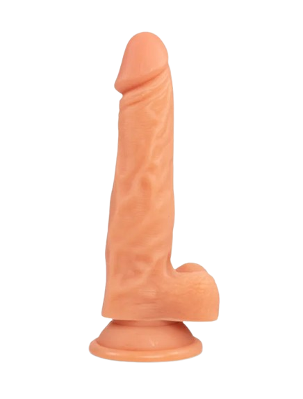 Dildo Realista Denzel de PVC – 19.5 cm con Ventosa Manos Libres (Color Piel)