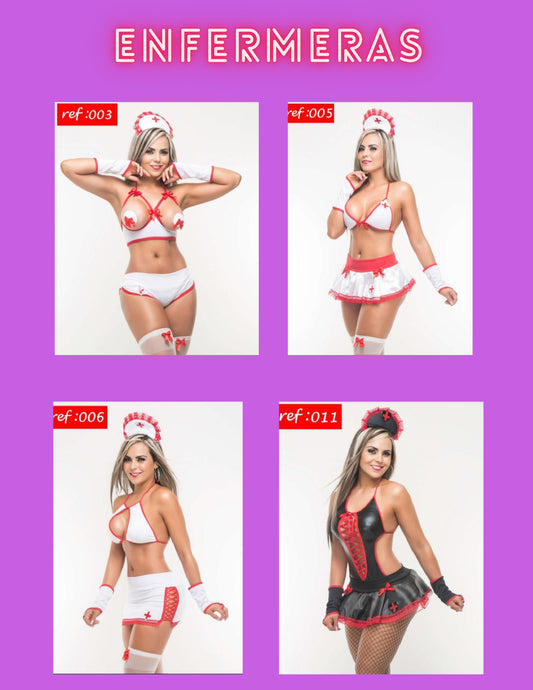 Enfermera - 17 estilos - lenceria y disfraz - disfraces