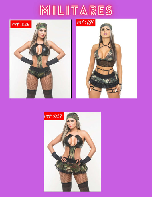 Policia y Militar - 12 estilos - lenceria y disfraz - disfraces