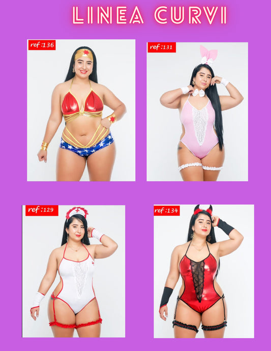 Linea Curvi - 8 estilos - lenceria y disfraz - disfraces