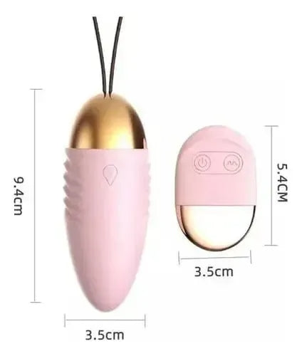 Huevo Vibrador Rosa Multifrecuencia (10) | Discreto | Control Inalambrico | Funciona con Pilas AAA