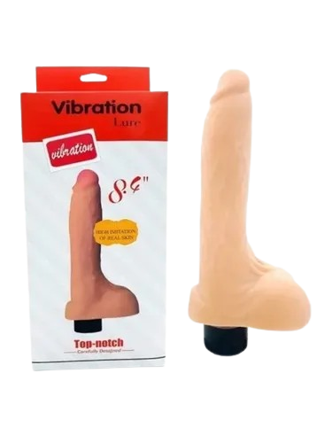 💋 Vibration Lure 8.4” – Dildo Vibrador Realista | Textura Similar a la Piel | 21.5 cm | 2 Pilas AA 💋 Vibration Lure 8.4” – Realistic Vibrating Dildo | Skin-Like Texture | 21.5 cm | 2 AA Batteries