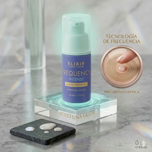 Vibrador Frequency Intense Elixir Lubricante intimo 15 ml 1 GOTA EN EL CLITORIS