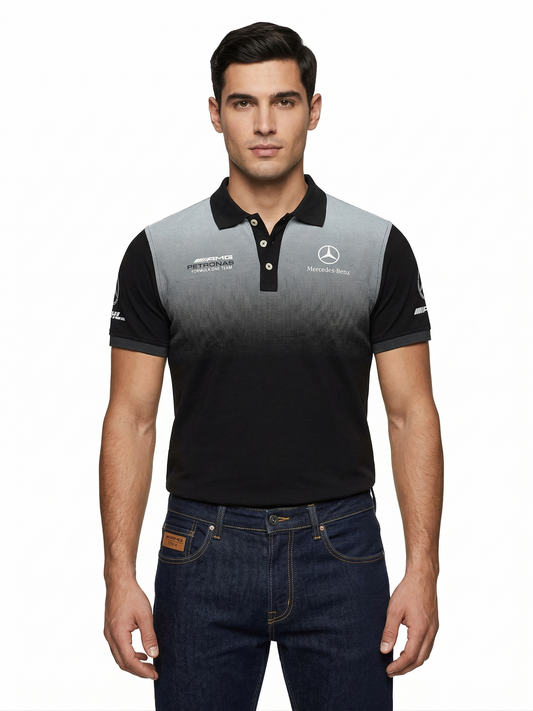 Camisa Polo Mercedes AMG F1 Team | Edición Especial Difuminado Gris