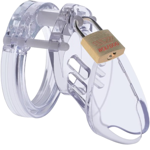 💋 Jaula de Castidad para el Pene | Plástico Transparente con Candado | Control y Sumisión 💋 Male Chastity Cage | Transparent Plastic with Lock | Control & Submission