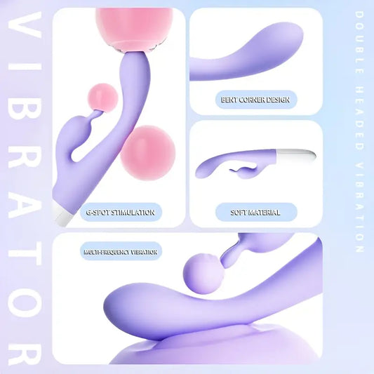 🌸 Vibrador Doble Clitorial y Punto G “Manila” 🌸 “Manila” Double Vibrator – Clitoral & G-Spot Stimulation