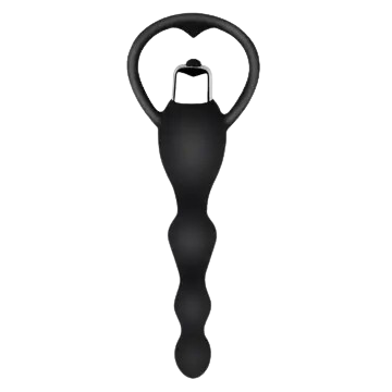 🍑 Vibrador Anal con Anillo Corazón y 3 Velocidades | Silicona Médica | 19 cm - 🍑 Heart-Ring Anal Vibrator | Medical Silicone | 19 cm