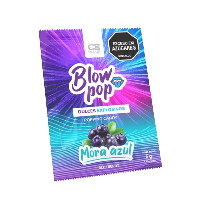 💙 Blow Pop Sabor Mora Azul 5 g | Polvo Comestible para Sexo Oral | Explosivo y Delicioso 💙 Blow Pop Blueberry Flavor 5 g | Edible Popping Candy for Oral Sex | Sweet & Tingling Fun