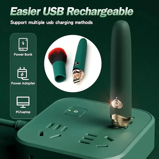 💄 Brocha Vibradora AV Stick – Estimulador de Clítoris y Pezones | Discreta, Recargable y Potente - 💄 AV Stick Vibrating Makeup Brush – Discreet Clitoral & Nipple Stimulator | Rechargeable & Powerful