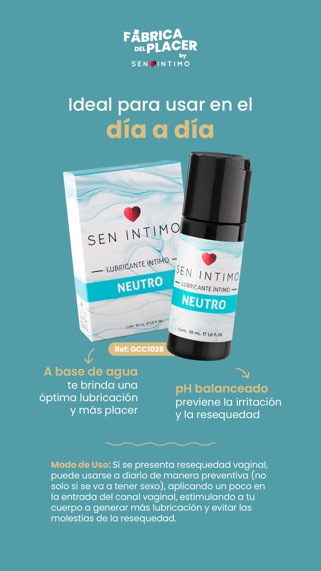 Lubricante Neutro Sen Intimo Neutro de 30ml