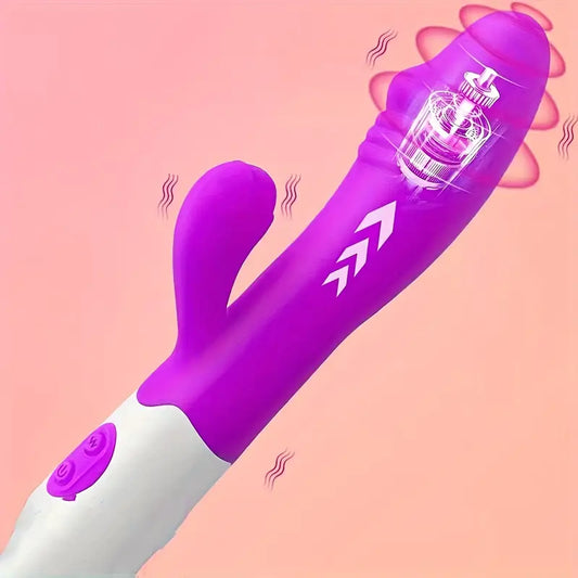💋 Poseidón – Vibrador Dual Punto G y Clítoris | 30 Modos de Vibración | Silicona Médica | 2 Pilas AAA 💋 Poseidon – Dual G-Spot & Clitoral Vibrator | 30 Vibration Modes | Medical-Grade Silicone | 2 AAA Batteries
