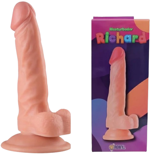 Dildo Richard Negro – 13.5 cm Insertables | Flexible | Con Ventosa y Base Anatómica