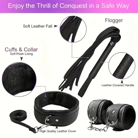 💋 Kit Sado de 10 Piezas – Juego Completo de Dominación y Placer | Set Sadomasoquismo | BDSM Experience 💋 10-Piece BDSM Kit – Complete Bondage & Pleasure Set | Dominance & Submission Play | Sado Experience