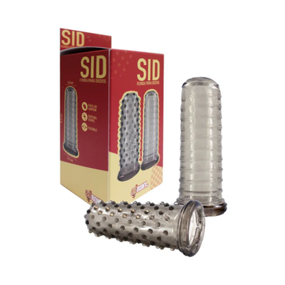 💋 Funda para Dedos SID – Textura Estriada y con Ondas | Silicona Suave y Flexible | 8.5 cm - 💋 SID Finger Sleeve – Ribbed & Wavy Texture | Soft Flexible Silicone | 8.5 cm