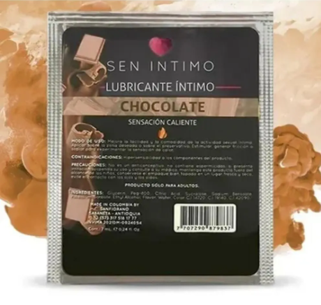Lubricante Chocolate Caliente Sen Intimo de 7ml | Sachet | Sobre