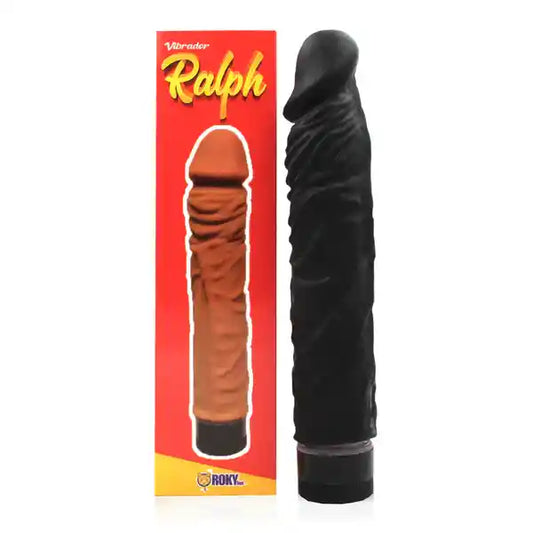 🖤 Dildo Vibrador "Ralph" – 22 cm, Negro, Textura Suave, Silicona Flexible, Multivibración | Potente & Realista 🖤 "Ralph" Vibrating Dildo – 22 cm, Black, Soft Texture, Flexible Silicone, Multi-Speed Vibration | Powerful & Realistic