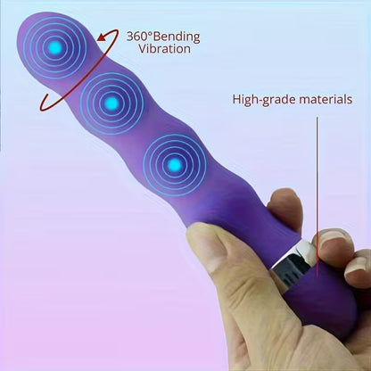 💜 Albert – Vibrador Dildo Morado | Anal y Vaginal | 4 Bolas | 18.5 cm | Velocidad Ajustable