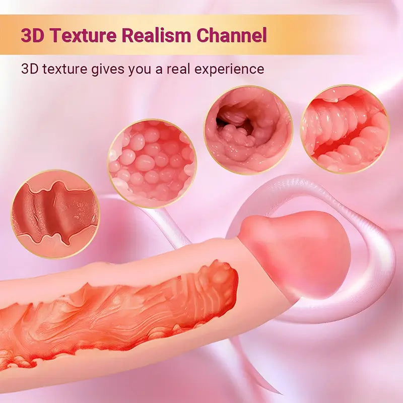 💋 Masturbador 2 en 1 | Masturbador + Funda Extensora | Silicona Médica | 17.5 cm x 4 cm 💋 2-in-1 Masturbator | Stroker + Extender Sleeve | Medical-Grade Silicone | 17.5 cm x 4 cm