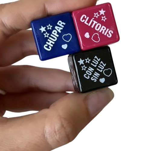 🎲🔥 Set de 3 Dados Eróticos – Contexto, Parte del Cuerpo y Acción 🎲🔥 3 Erotic Dice Set – Location, Body Part & Action