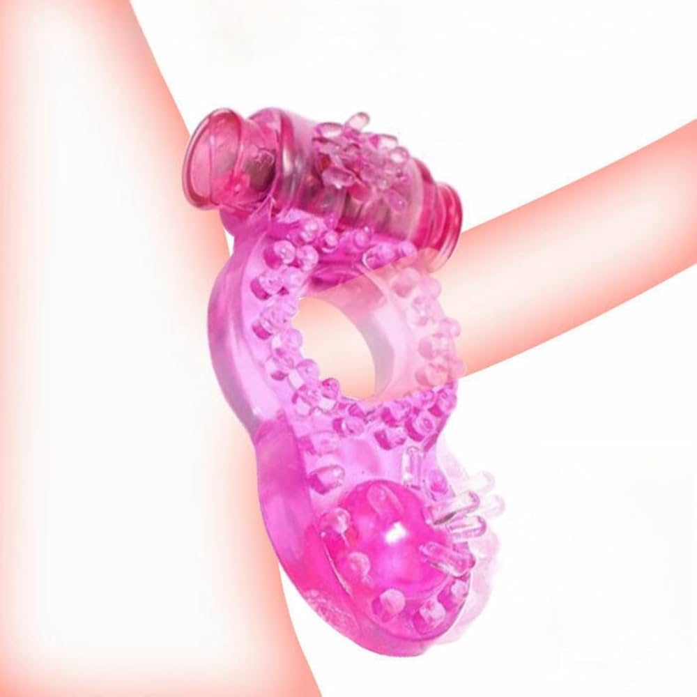 💍✨ Vibrating Ring with Stimulating Bead | Super Soft Material | Batteries Included 💍✨ 