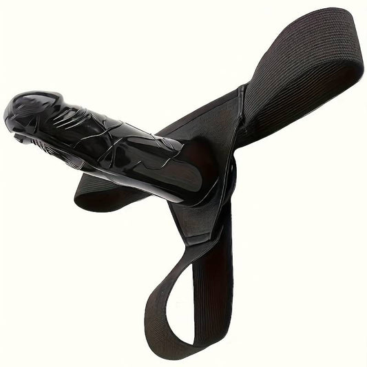 🖤 Funda Pene Discreta con Arnés | Textura Realista | Material TPE Negro 🖤 Realistic Strap-On Sleeve | Discreet Design | Black TPE Material
