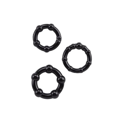 💪 Set de 3 Anillos para Testículos X3 Cock Ring – Control, Estilo y Placer | Silicona Estirable | Azul, Transparente y Negro - 💪 X3 Cock Rings Set – Style, Control & Pleasure | Stretchy Silicone | Blue, Clear & Black