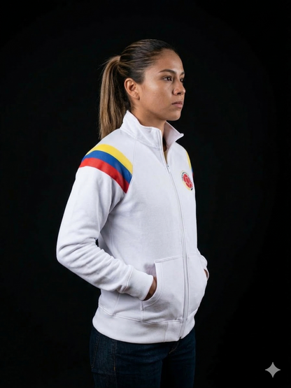 💛💙❤️ 🇨🇴 Buzo Selección Colombia Blanco 🤍 - Edición Especial Mundial 2026 Buzo Saco Hoddie