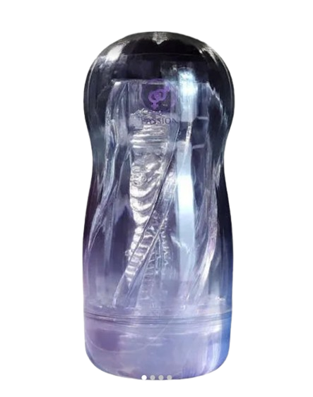 💋 Passion Cup – Masturbador Transparente Stroker | Textura Fanta Flesh | 19 cm | PVC + TPR - 💋 Passion Cup – Transparent Stroker Masturbator | Fanta Flesh Texture | 19 cm | PVC + TPR