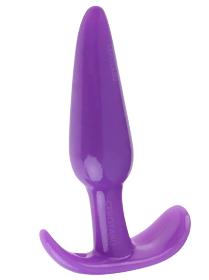 🍑 Plug Anal Dilatador Morado en Silicona – 10 cm Insertables 🍑 Purple Silicone Anal Training Plug – 10 cm Insertable