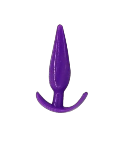 🍇 Plug Anal en Silicona – Cono Invertido 11 cm Insertables (3.5 cm Diámetro) – Morado 🍇 Silicone Anal Plug – Inverted Cone Shape 11 cm Insertable (3.5 cm Diameter) – Purple