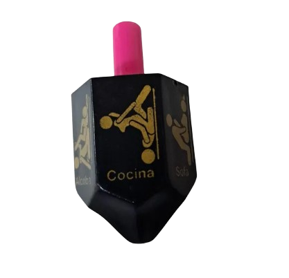 🖤 Pirinola Erótica Negra – “Lugares de la Casa” – Juego Sexual para Parejas 🖤 Erotic Black Spinning Top – “Places in the House” – Couple’s Sex Game