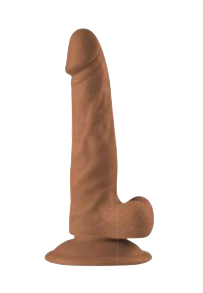 Dildo con Testículos y Chupa PVC 17cms