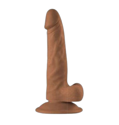 Dildo con Testículos y Chupa PVC 17cms