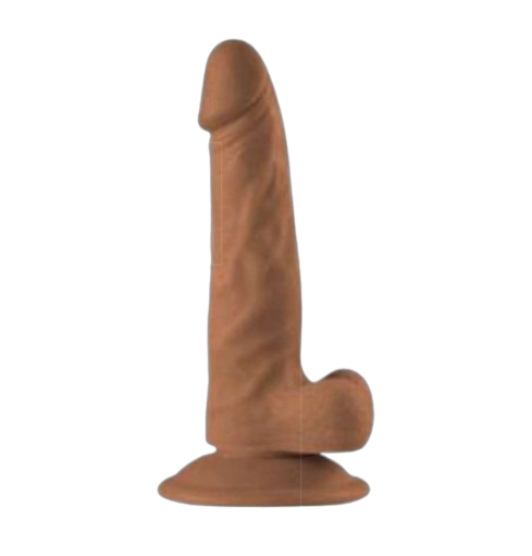 Dildo con Testículos y Chupa PVC 17cms