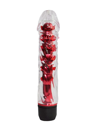 💋 Pilow Liso Rojo – Dildo Vibrador de Superficie Suave | 16 cm x 3.5 cm | ABS + Gel Flexible | 1 Modo de Vibración