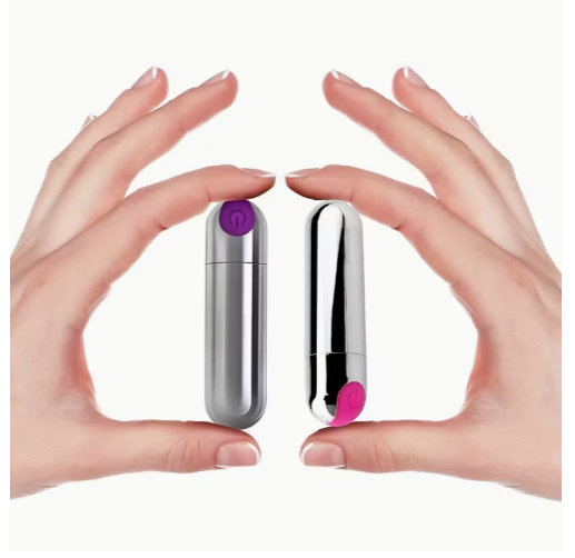 💗 Mini Bala Vibradora Recargable USB | 10 Modos de Vibración | Resistente al Agua | 6.5 cm | Discreta y Portátil