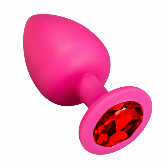 Plug Anal de Silicona con Joya Talla S | Suave, Flexible y Elegante