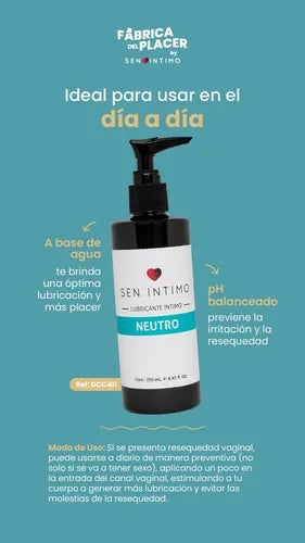 Lubricante Neutro Sen Intimo de 250ml