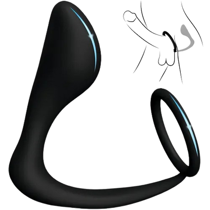 💗 Anillo de Bloqueo para Pene con Masajeador de Próstata | Color Rosa 💗 Cock Ring with Prostate Massager | Pink