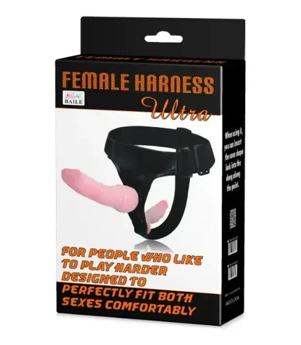 Arnés Doble Ultra Female Silicona – Conexión Total y Placer Compartido | Cinturón con dildo doble | Lesbiana Lesbico